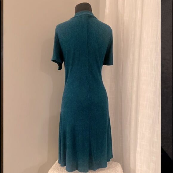 Velvet Torch Ribbed Mock Neck Short Sleeve Dress - Picture 6 of 10